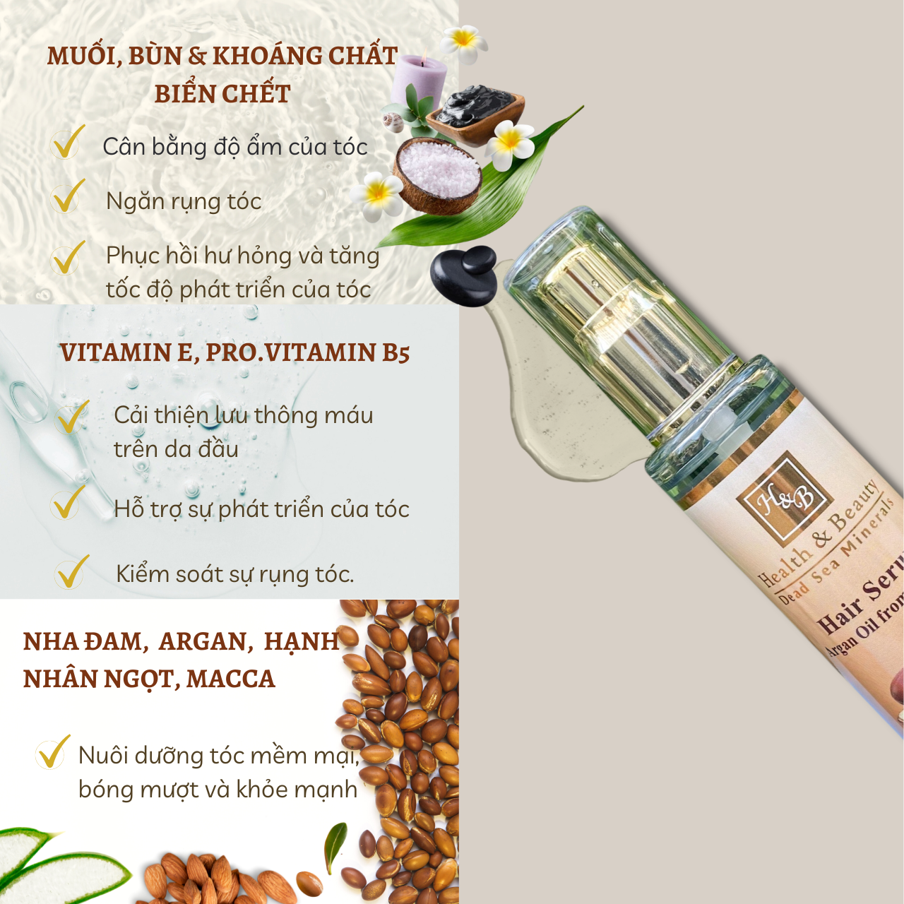 Tinh chất dưỡng, phục hồi tóc hư tổn Hair Serum - Argan Oil from Morocco 50ml - Health and Beauty - Israel