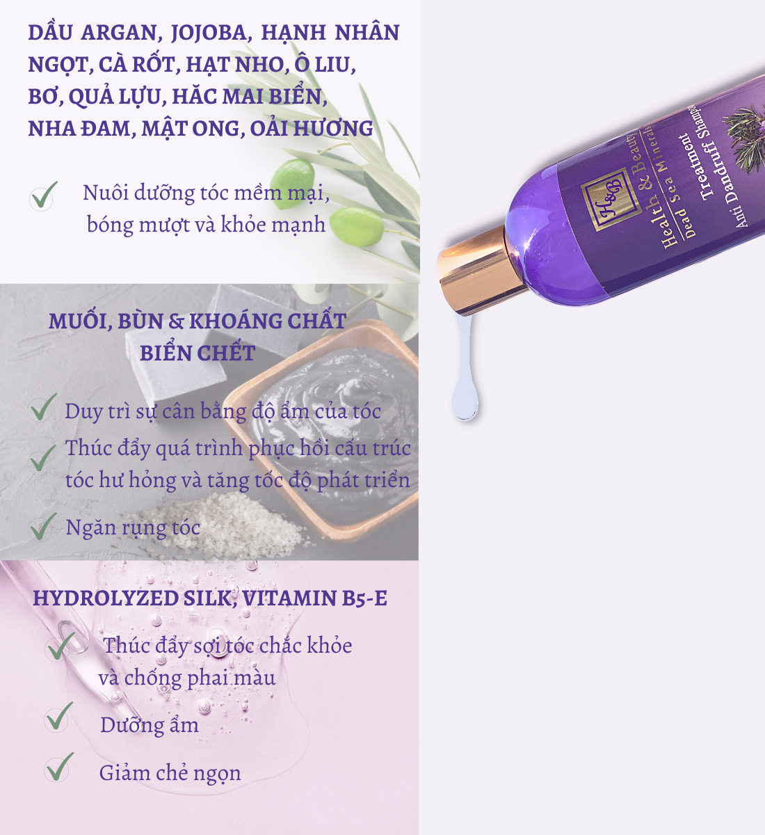 Dầu gội trị gàu Treatment Anti Dandruff Shampoo For Hair - Rosemary & Nettle 400ml - Health and Beauty - Israel